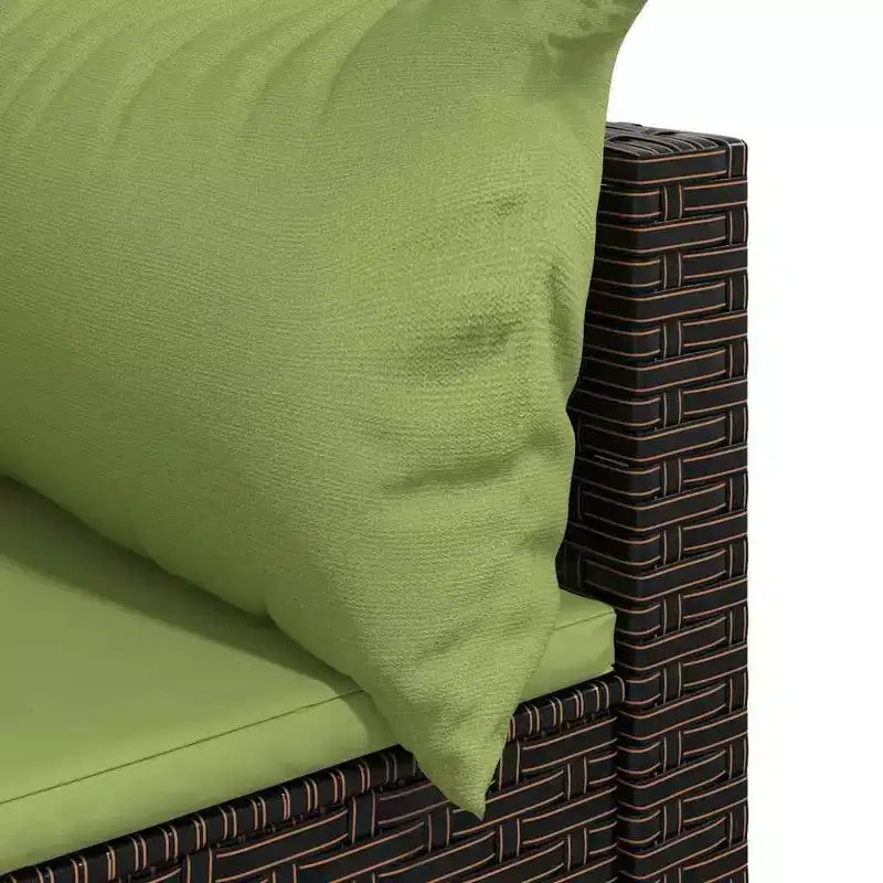 vidaXL Salon de jardin en rotin PE, acier enduit de poudre, verre trempé