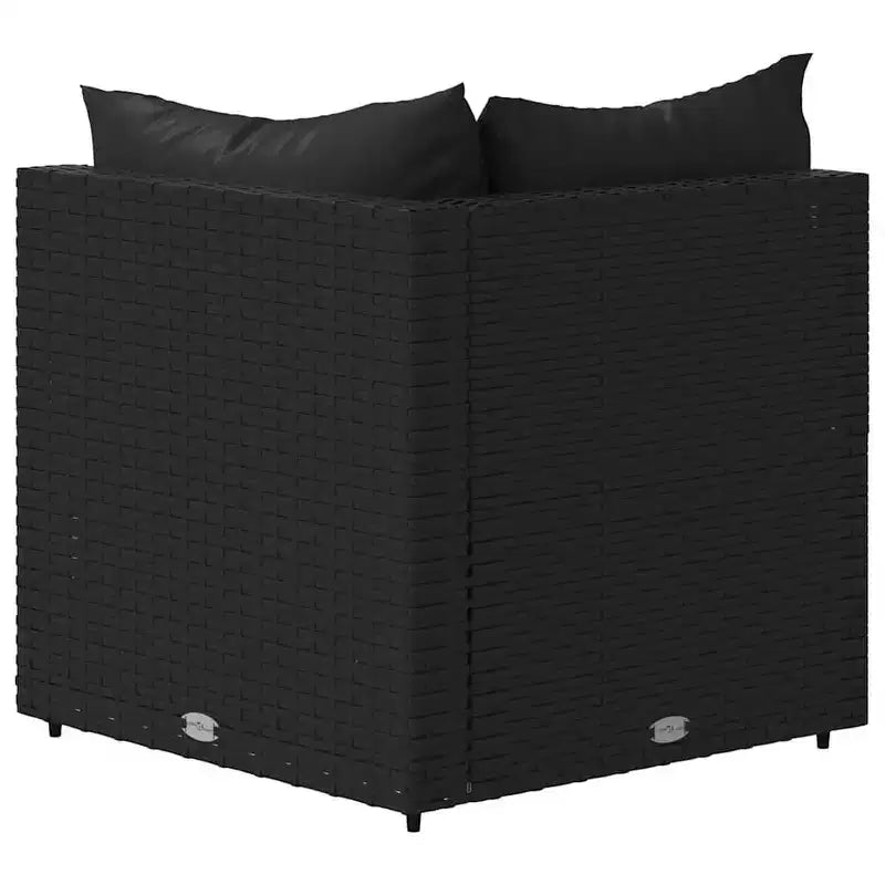 vidaXL Salon de jardin en rotin PE, acier enduit de poudre, verre trempé