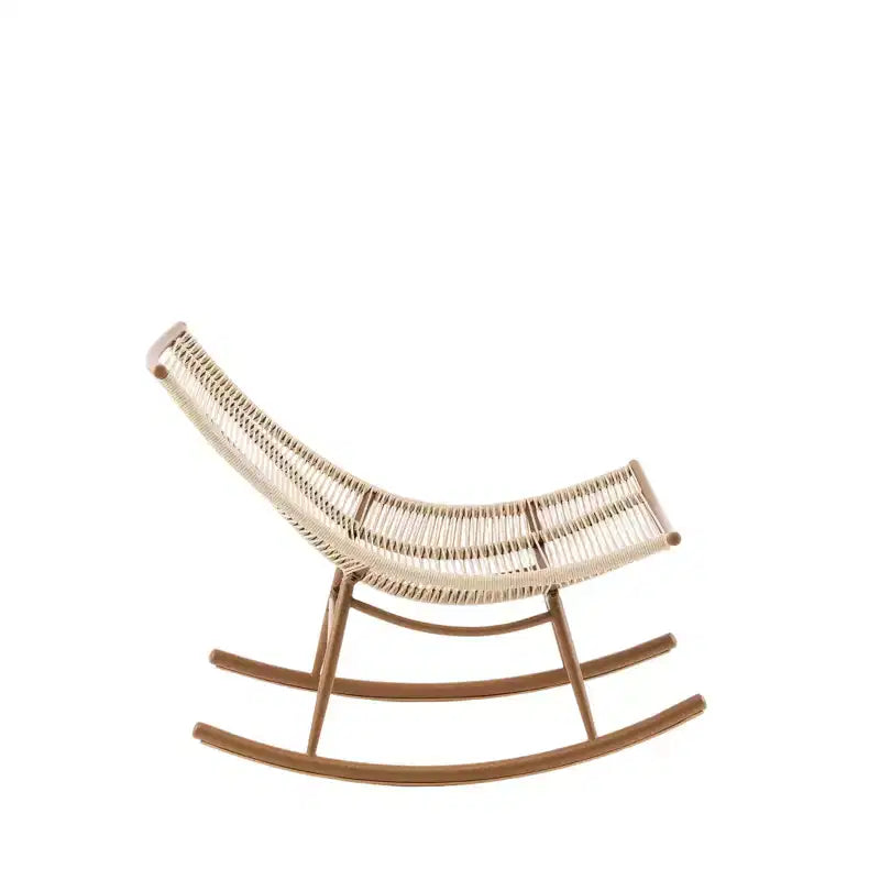 Christopher Knight Home Abhay Ensemble de salle à manger d'extérieur 2 pièces de style Ferme avec table en bois d'acacia et fauteuil à bascule en fer