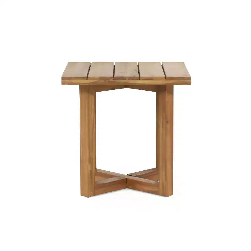 Christopher Knight Home Iolanda – Ensemble repas de jardin 3 pièces de style rustique avec table en bois d'acacia et chaises à bascule en fer