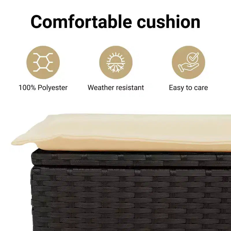Ensemble de canapé de jardin modulable vidaXL avec rangement et coussins
