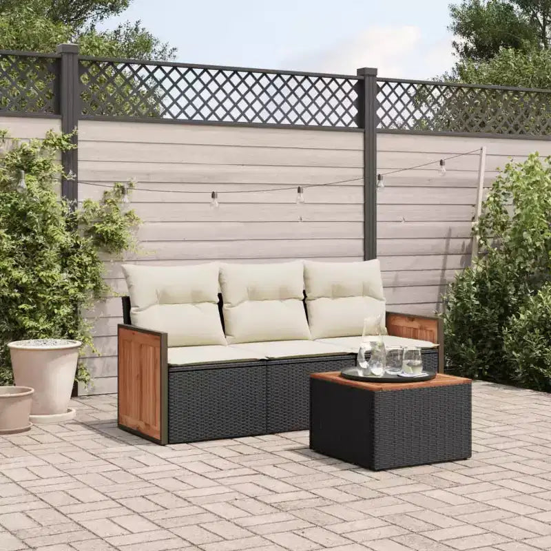 vidaXL Salon de jardin avec coussins de diverses couleurs