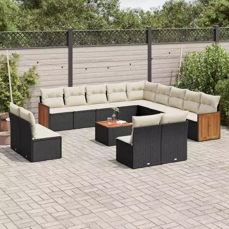 vidaXL Salon de jardin avec coussins en plusieurs coloris et au design moderne