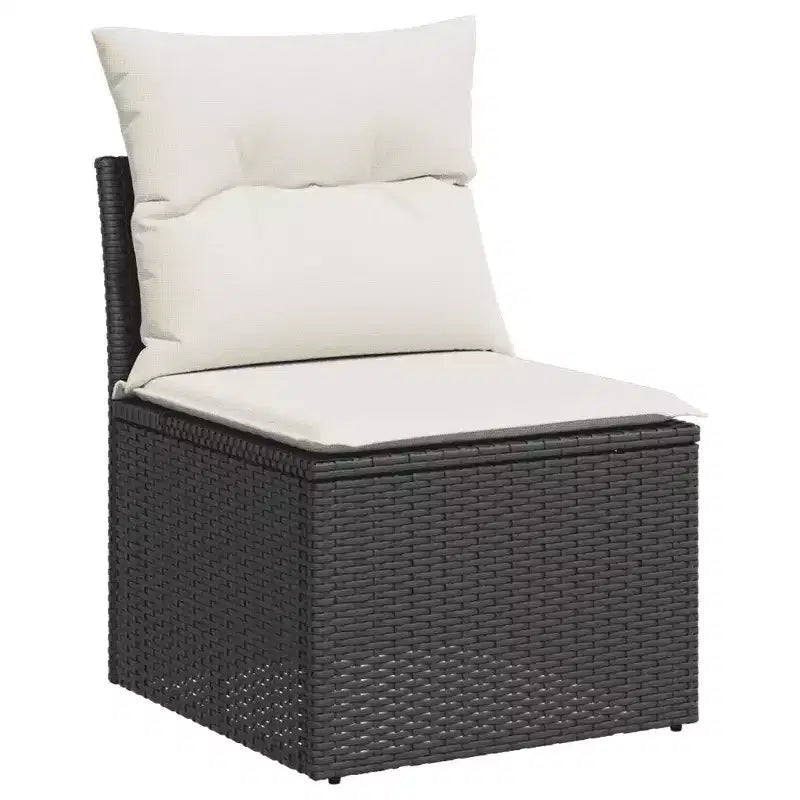 vidaXL Salon de jardin modulable en résine tressée avec coussins