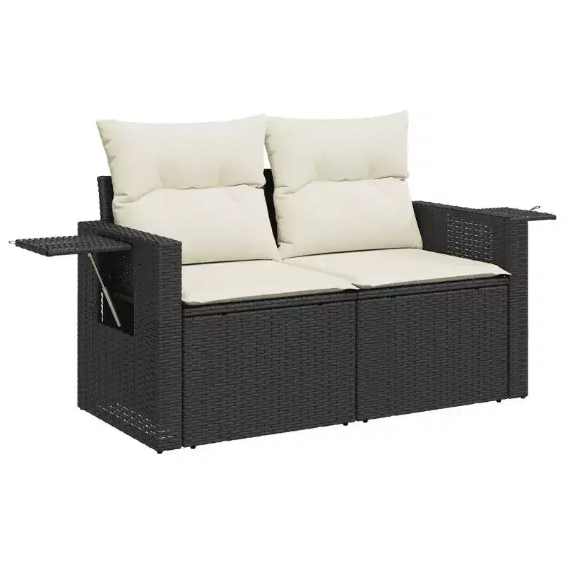 vidaXL Salon de jardin modulable en résine tressée avec coussins