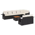 vidaXL Salon de jardin modulable en résine tressée avec coussins