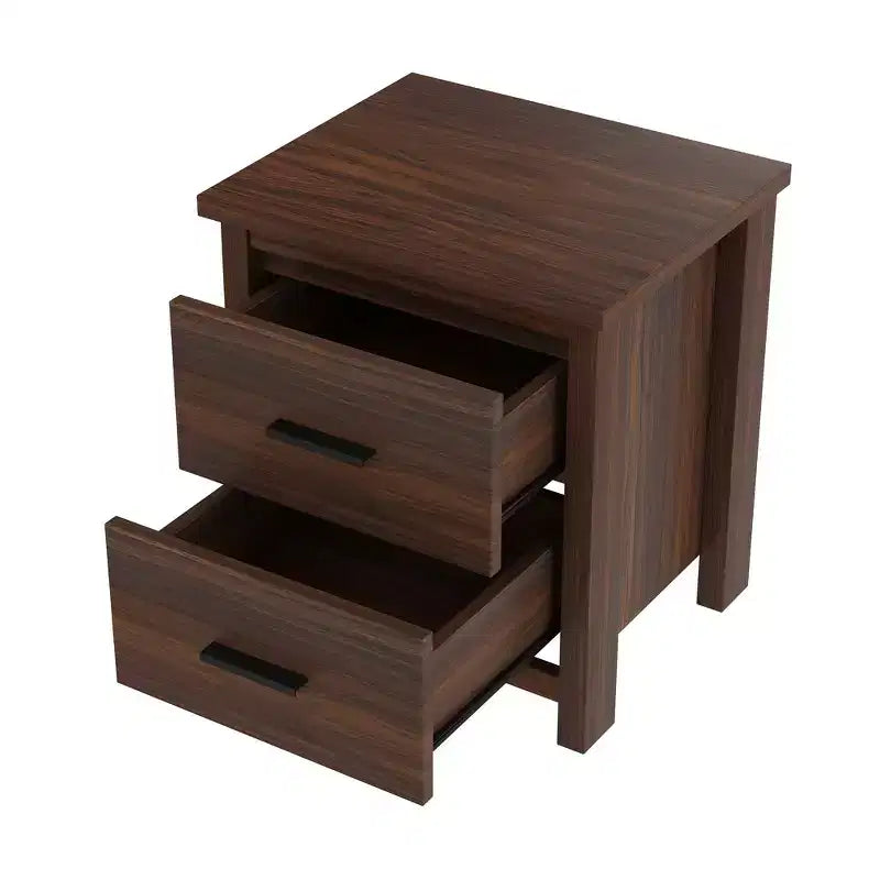 Whisen Ensembles de 4 meubles de chambre à coucher, lit Queen avec tête de lit de rangement, 2 tables de chevet et 1 commode