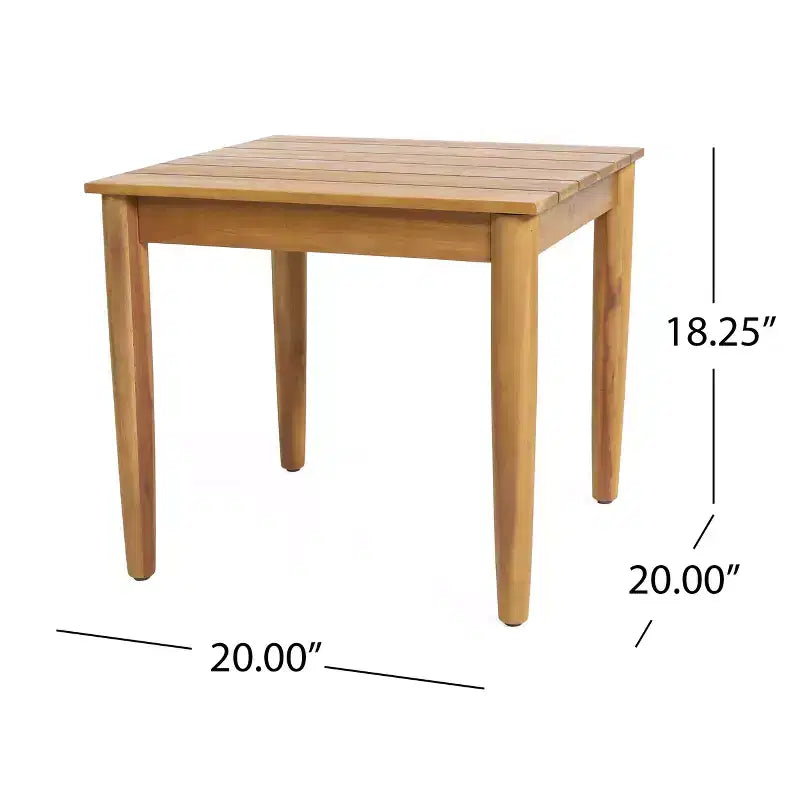 Christopher Knight Home Darika – Fauteuil pivotant de patio moderne en bois d'acacia et ensemble table d'appoint, 2 pièces