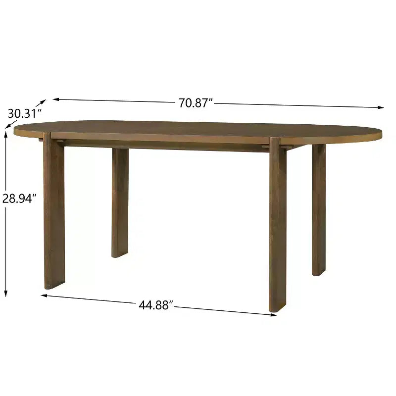 Christopher Knight Home Thiago, ensemble de salle à manger moderne 5 pièces en bois d'hévéa, avec dossier incurvé et table ovale