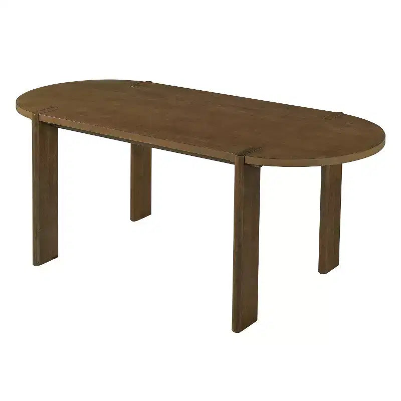 Christopher Knight Home Thiago, ensemble de salle à manger moderne 5 pièces en bois d'hévéa, avec dossier incurvé et table ovale