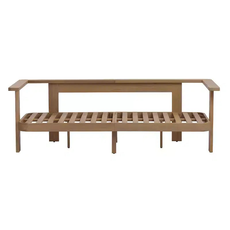 Christopher Knight Home Abena Ensemble de 4 fauteuils de terrasse modernes en bois d'acacia avec coussin et table basse à lattes