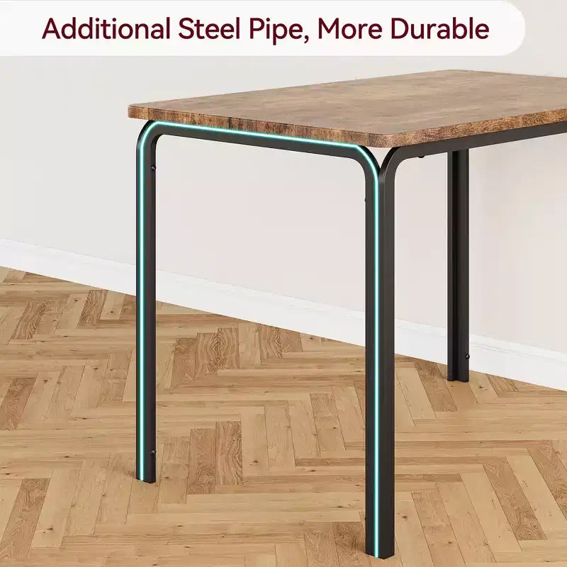 Ensemble table à manger compacte peu encombrante pour 2 personnes - Table carrée moderne avec 2 chaises - Parfait pour les petits appartements, les cuisines ou les coins repas