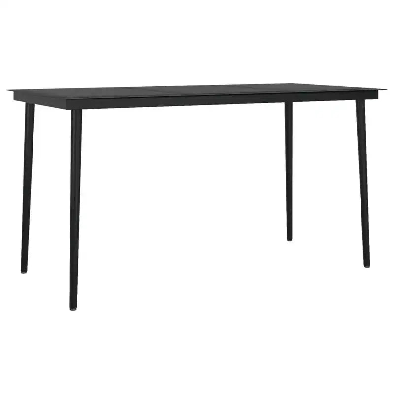vidaXL Salon de jardin noir et blanc cassé