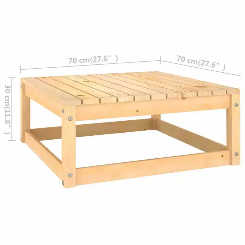 vidaXL Salon de jardin gris Bois de pin massif Ensemble de 7 pièces Modulable