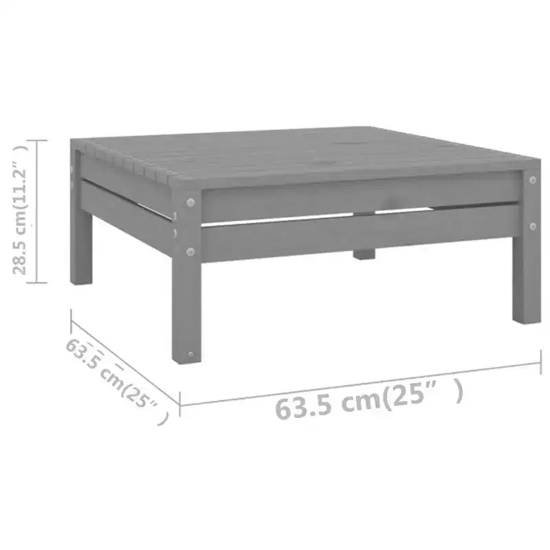 vidaXL Ensemble de jardin modulable en pin massif gris