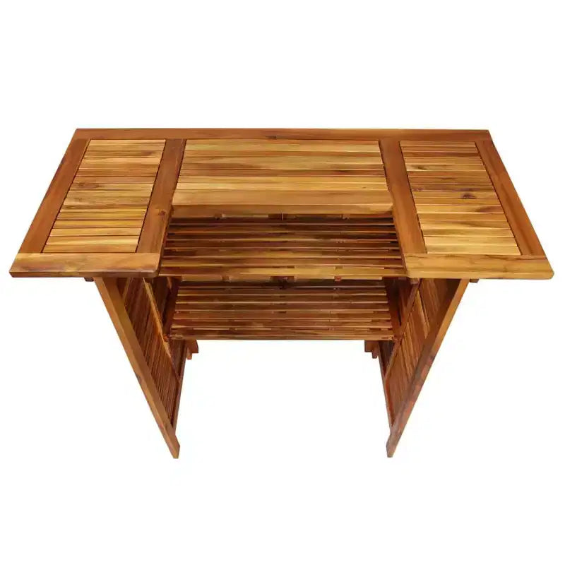 vidaXL Ensemble de bar de jardin Marron Bois d'acacia massif Repose-pieds moyen