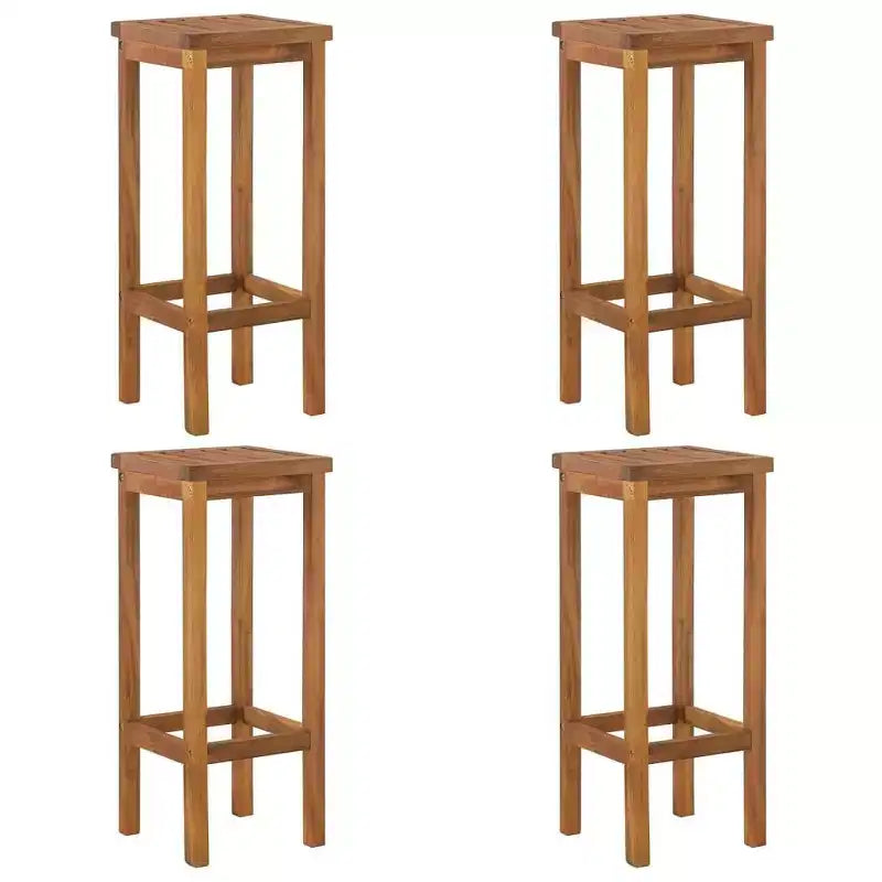 vidaXL Ensemble de bar de jardin Marron Bois d'acacia massif Repose-pieds moyen