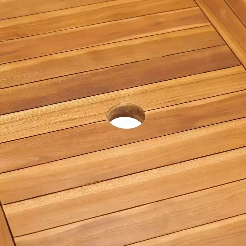 vidaXL Salon de jardin Teck finement poncé marron chaud Ensemble de 7 pièces
