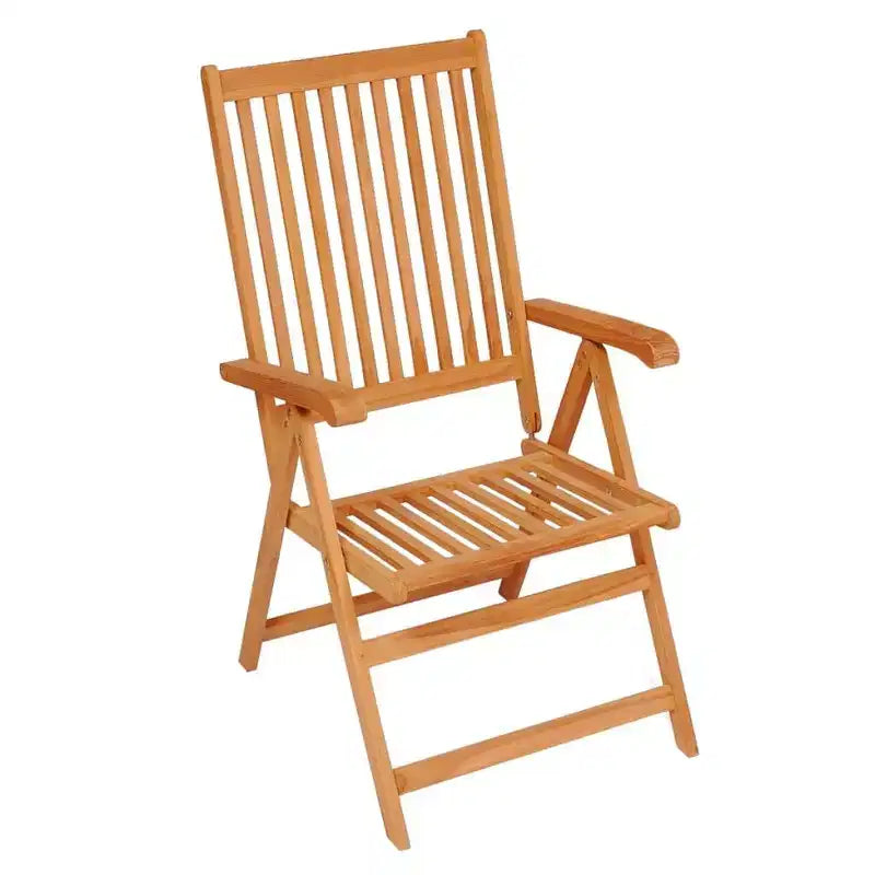 vidaXL Salon de jardin Teck finement poncé marron chaud Ensemble de 7 pièces