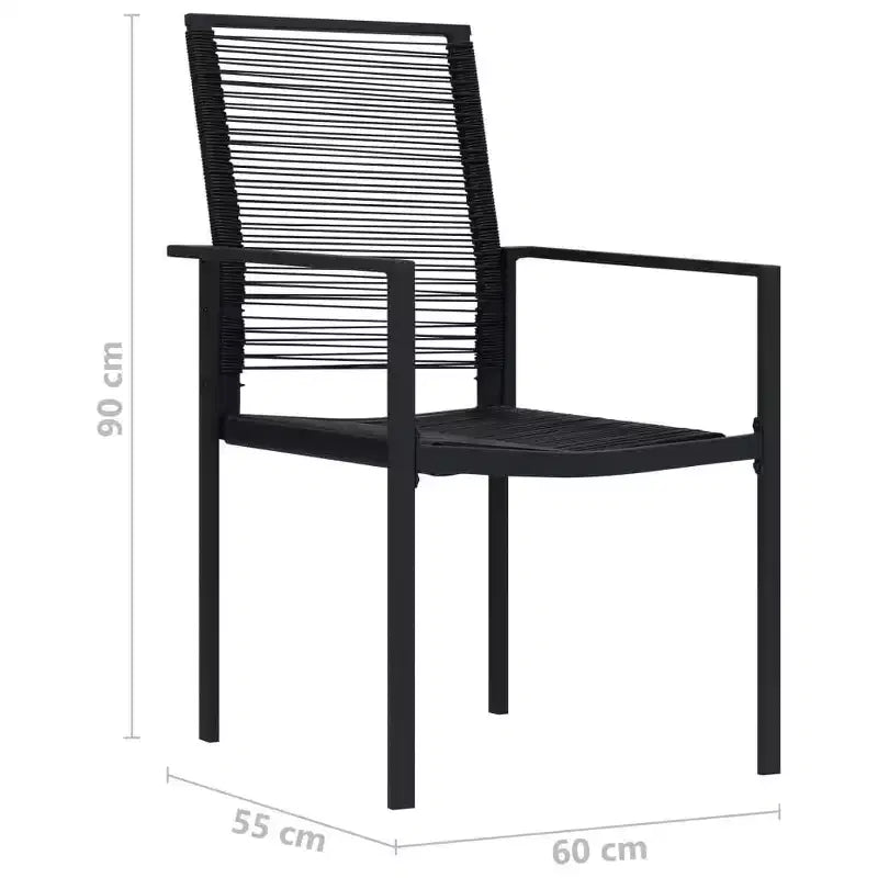 vidaXL Ensemble de salle à manger Noir Verre Standard Durable