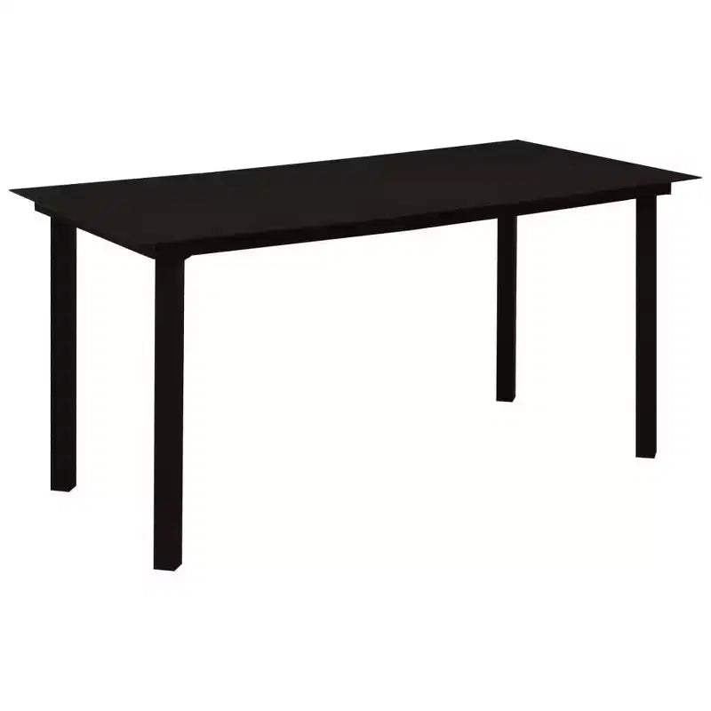 vidaXL Ensemble de salle à manger Noir Verre Standard Durable