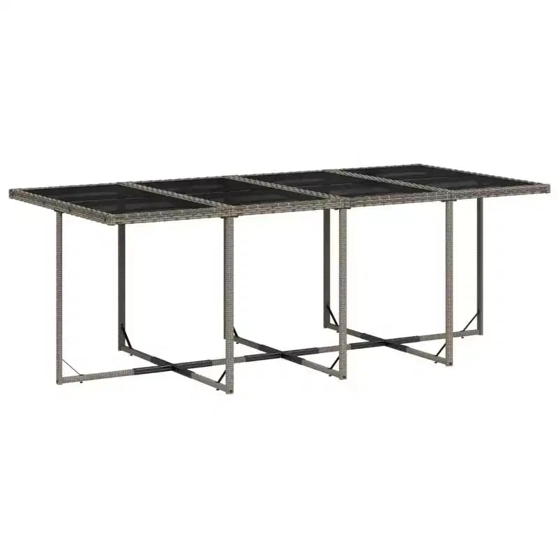 vidaXL Ensemble de salle à manger d'extérieur 8 places Résine tressée Gris 9 pièces