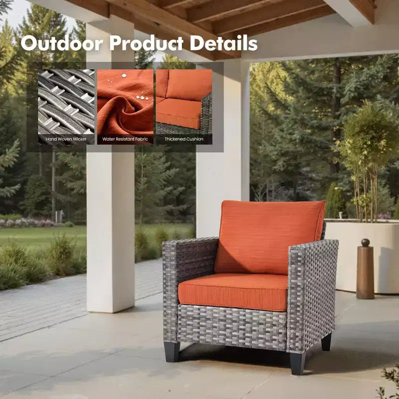 Ensemble de 2 meubles de patio HOMLUX, chaises longues d'extérieur, rotin gris