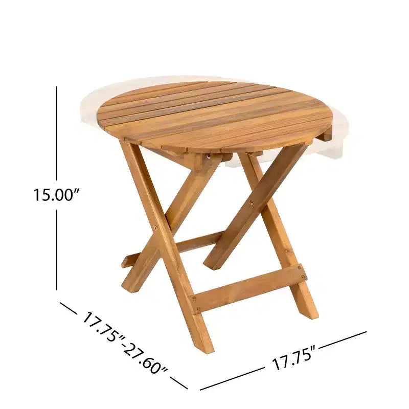 Ensemble de conversation d'extérieur moderne pour petits espaces, chaises de club en bois d'acacia avec table d'appoint pliable pour jardin, terrasse et arrière-cour-Panipeachy