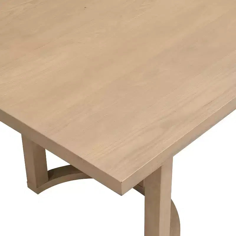 Christopher Knight Home Harish Ensemble de salle à manger moderne 7 pièces en bois d'hévéa rembourré en lin avec table rectangulaire