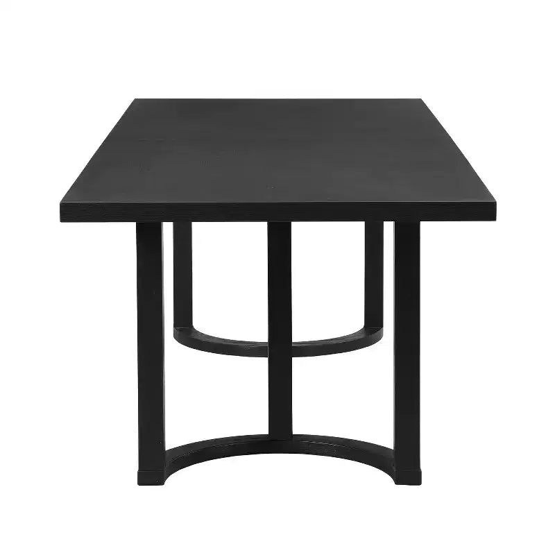 Christopher Knight Home Harish Ensemble de salle à manger moderne 7 pièces en bois d'hévéa rembourré en lin avec table rectangulaire