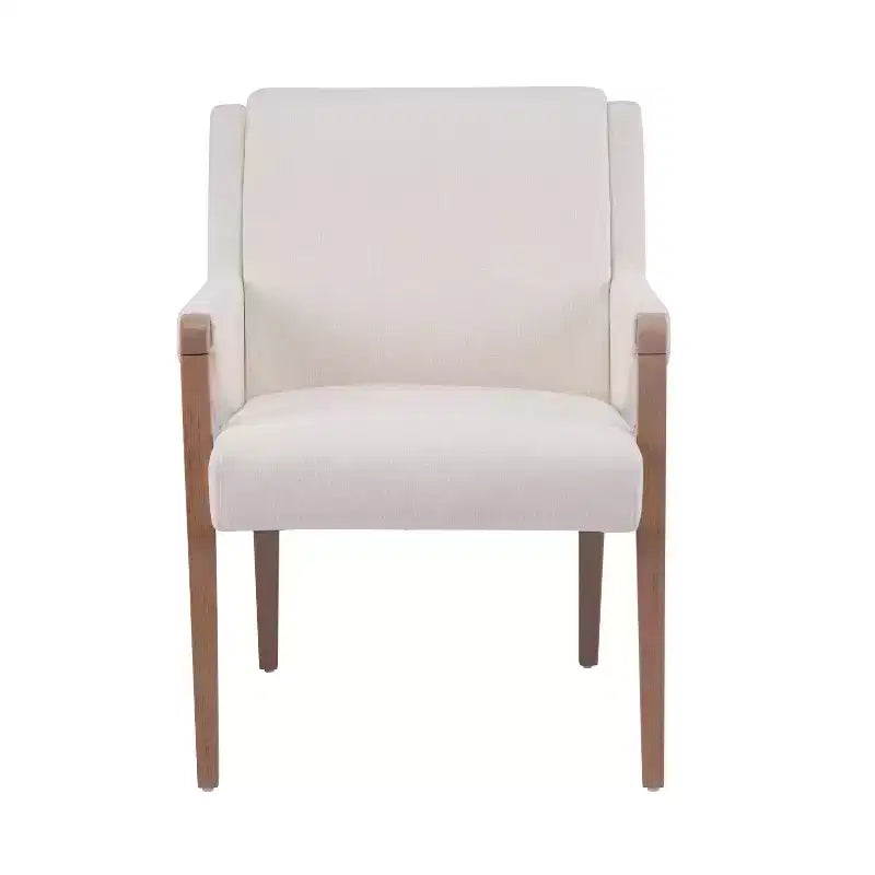 Christopher Knight Home Harish Ensemble de salle à manger moderne 7 pièces en bois d'hévéa rembourré en lin avec table rectangulaire