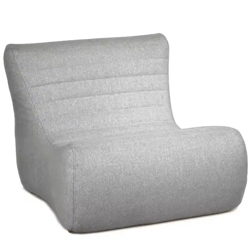 Big Joe Solvana Outdoor Patio Furniture Set, Performance Linen Weather-Resistant Fabric, Link Chair, Port Gray