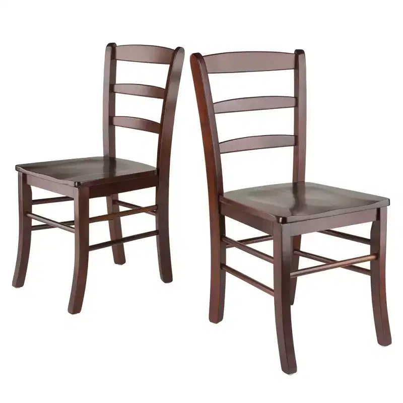 Ensemble de salle à manger rond 3 pièces Alamo avec 2 chaises à dossier échelle en bois/rouge - Winsome