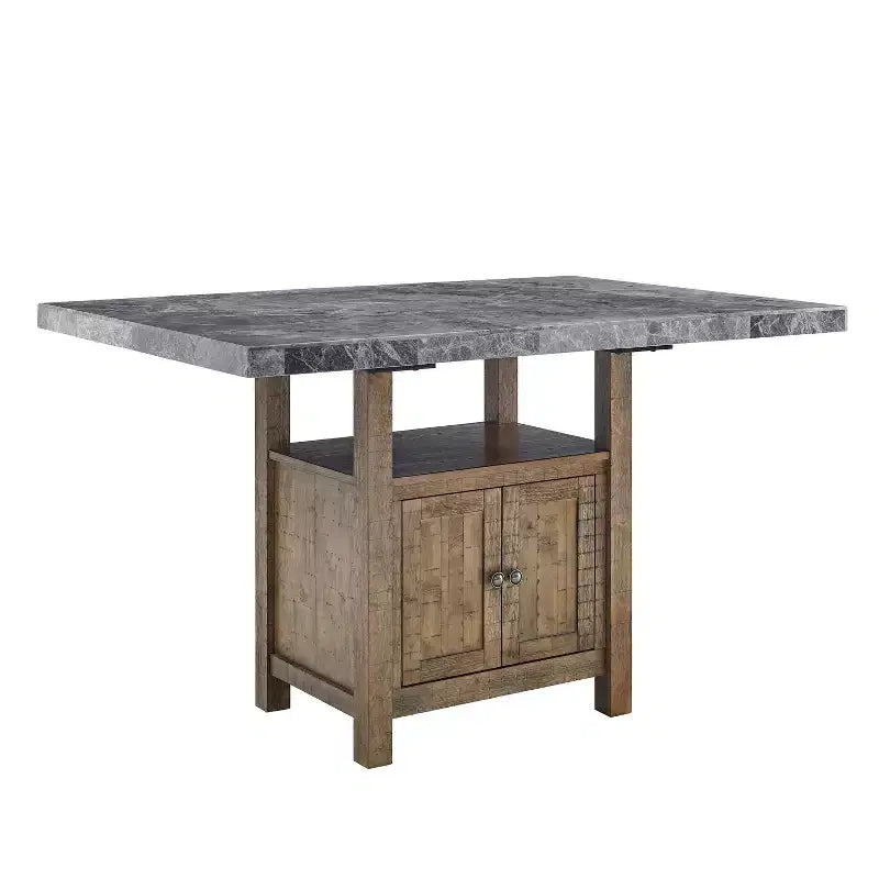Ensemble de salle à manger 8 pièces Grayson en marbre gris/bois flotté - Steve Silver Co.