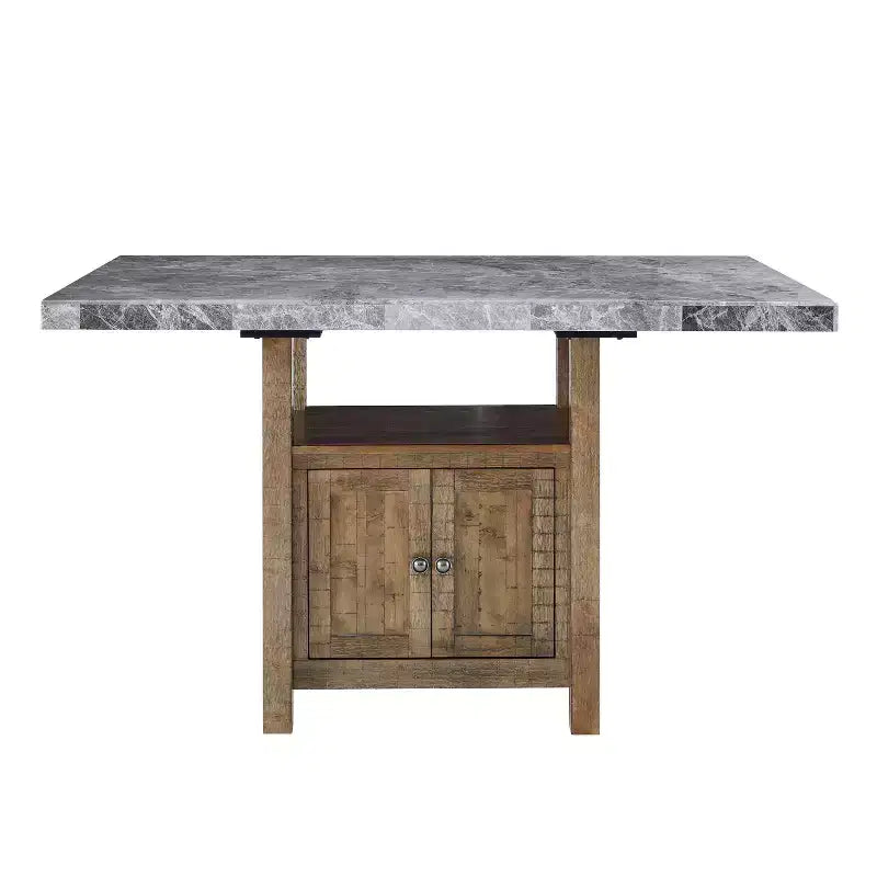 Ensemble de salle à manger 8 pièces Grayson en marbre gris/bois flotté - Steve Silver Co.