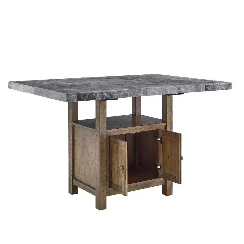 Ensemble de salle à manger 8 pièces Grayson en marbre gris/bois flotté - Steve Silver Co.
