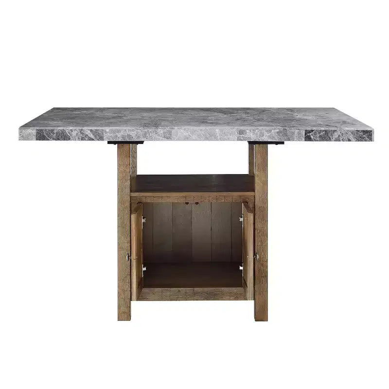 Ensemble de salle à manger 8 pièces Grayson en marbre gris/bois flotté - Steve Silver Co.