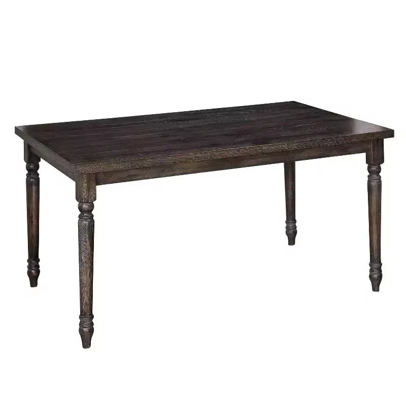 Ensemble de salle à manger Buylateral 6 pièces Burntwood Parson avec banc gris patiné : Bois d'hévéa, Chaises rembourrées