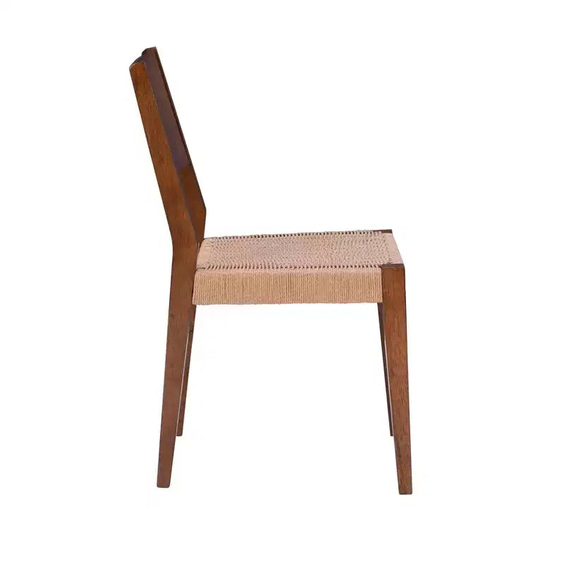 Ensemble de salle à manger 5 pièces Clara avec chaises et banc en corde marron - Powell