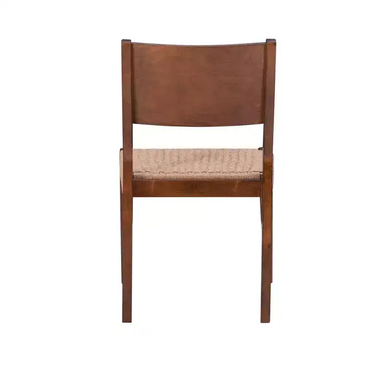 Ensemble de salle à manger 5 pièces Clara avec chaises et banc en corde marron - Powell