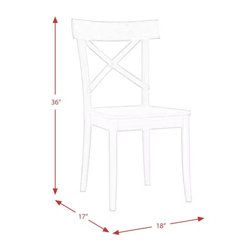 Ensemble de salle à manger 5 pièces ronde Keaton hauteur standard avec 4 chaises Beach - Picket House Furnishings : design rustique à piédestal