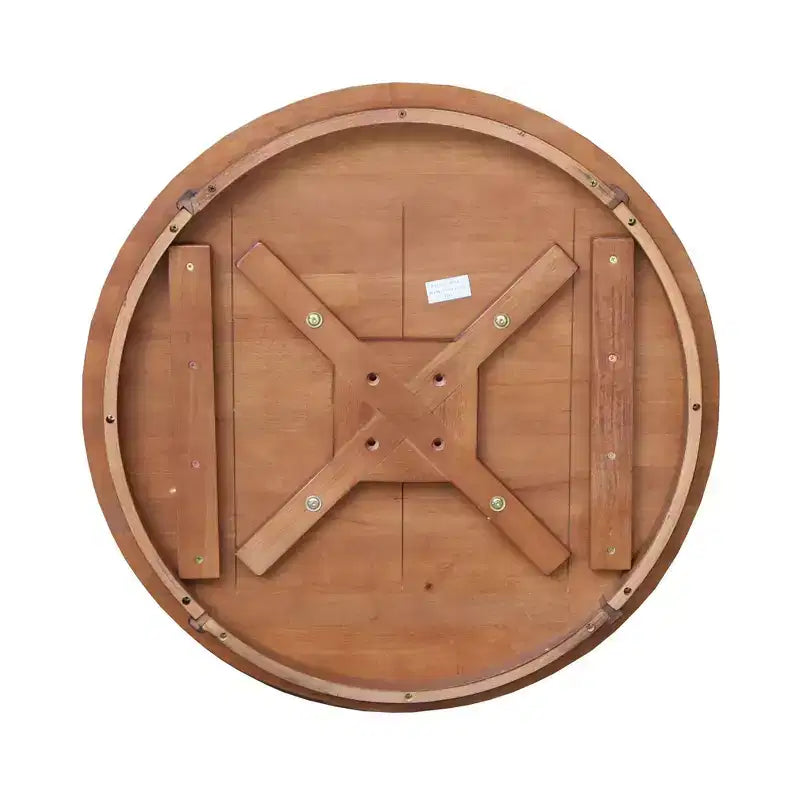 Tables de salle à manger 29,9" Plateau rond sur pied en chêne vieilli