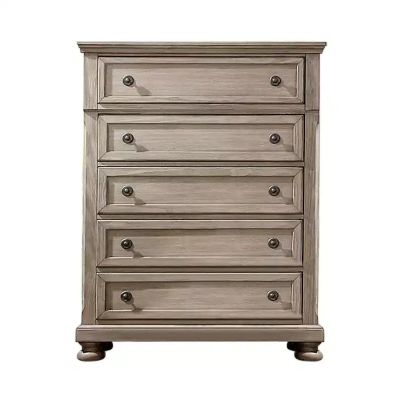 Ensemble 2 pièces lit Queen et commode gris - HOMES: Inside + Out