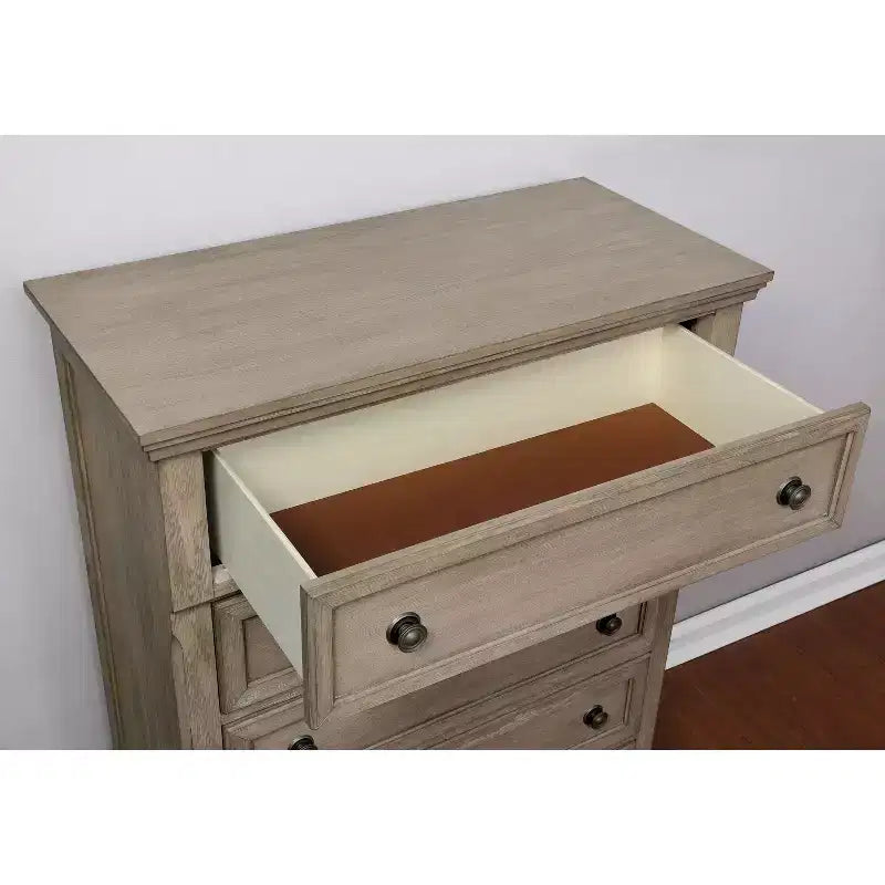 Ensemble 2 pièces lit Queen et commode gris - HOMES: Inside + Out
