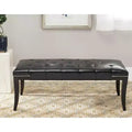 Banc en cuir noir