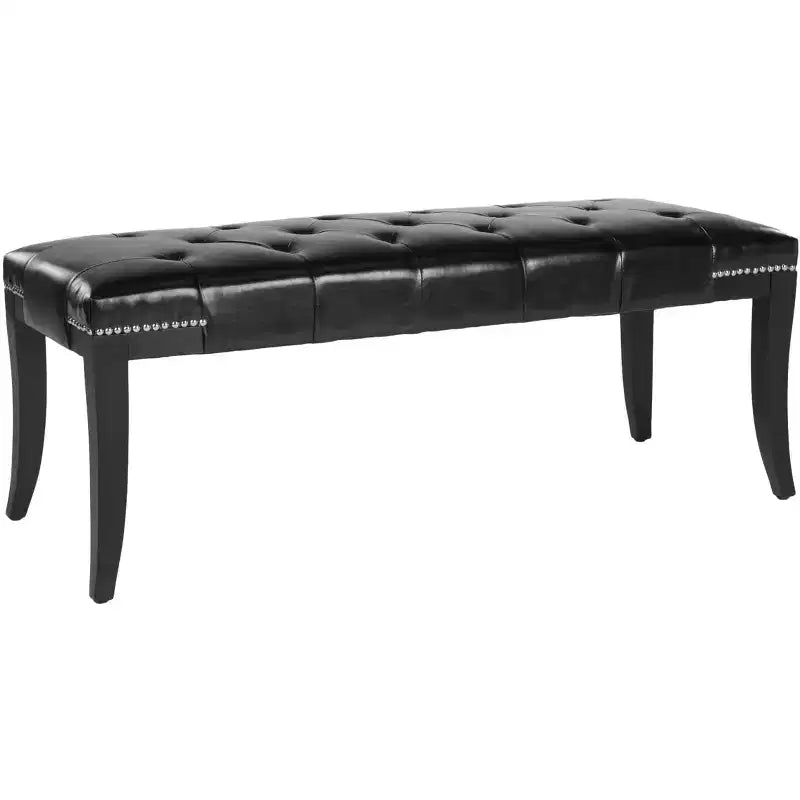 Banc en cuir noir
