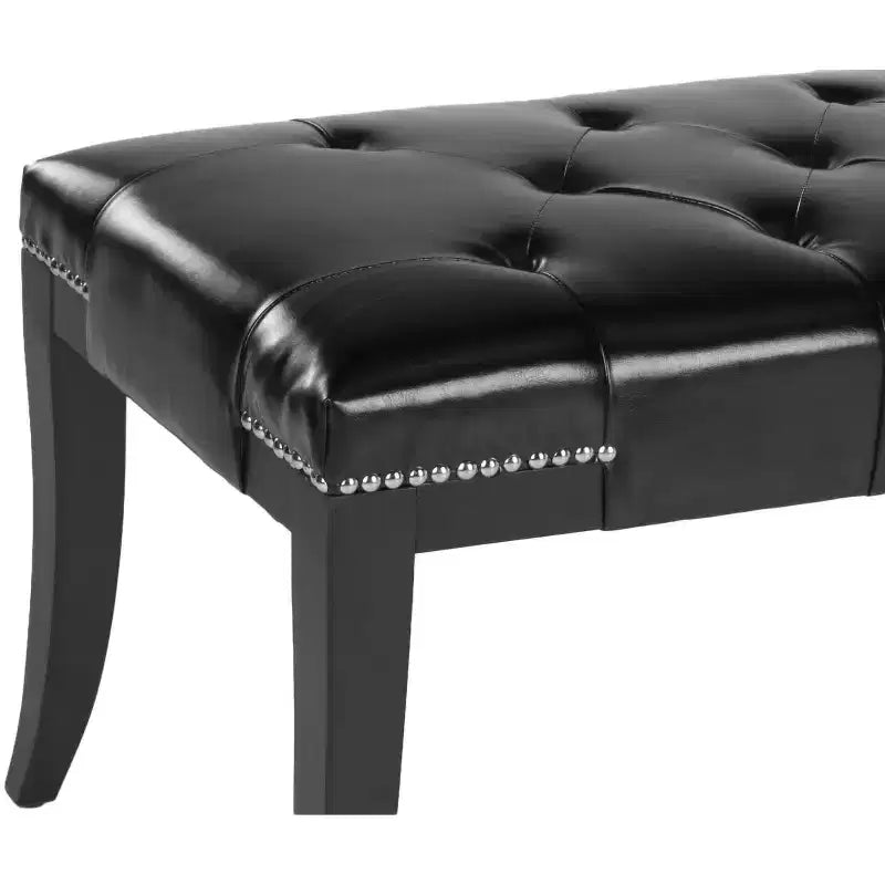 Banc en cuir noir