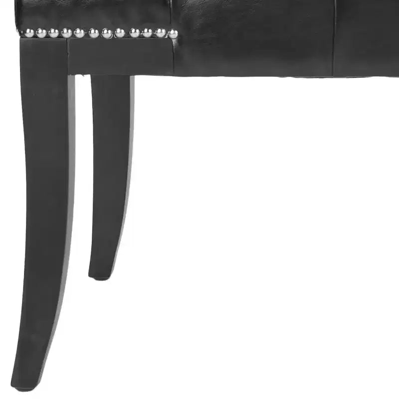 Banc en cuir noir