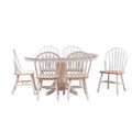 Buylateral 7pc Lancaster Farmhouse Solid Wood Extendable Dining Table Set