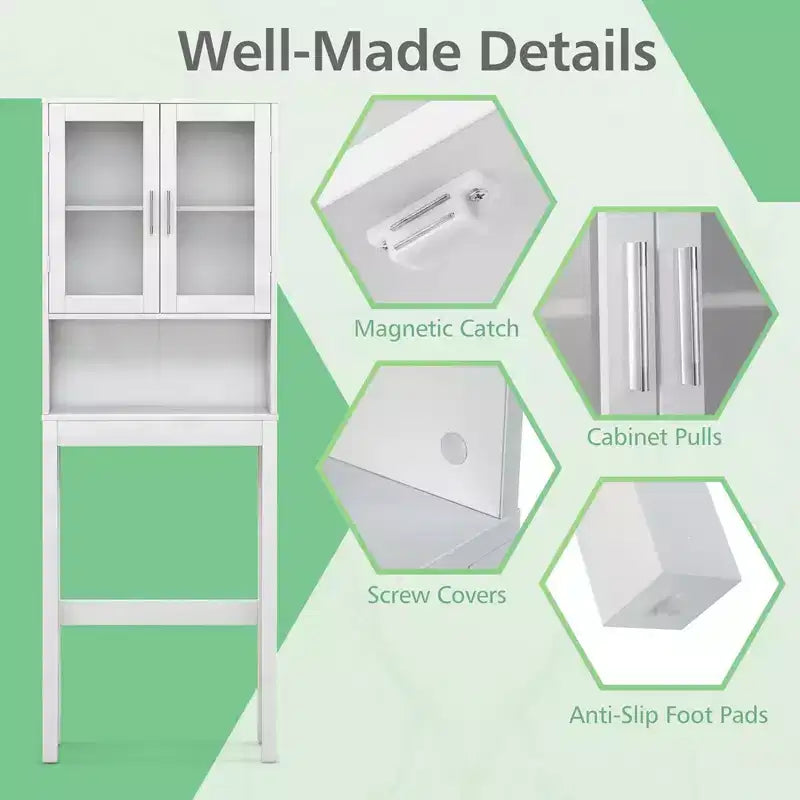 Meuble de rangement en bois pour toilettes, étagère de salle de bain peu encombrante